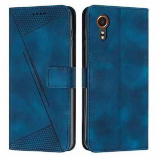 For Samsung Galaxy Xcover7 Dream Triangle Leather Phone Case with Long Lanyard(Blue)