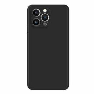 For iPhone 15 Pro Max Imitation Liquid Silicone Phone Case(Black)