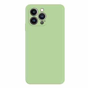 For iPhone 15 Pro Max Imitation Liquid Silicone Phone Case(Matcha Green)