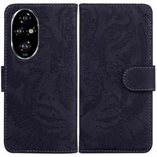 For Honor 200 Pro Tiger Embossing Pattern Flip Leather Phone Case(Black)