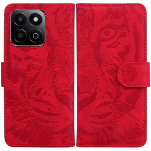 For Honor Play 60 Plus Tiger Embossing Pattern Flip Leather Phone Case(Red)