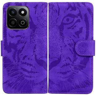 For Honor Play 60 Plus Tiger Embossing Pattern Flip Leather Phone Case(Purple)