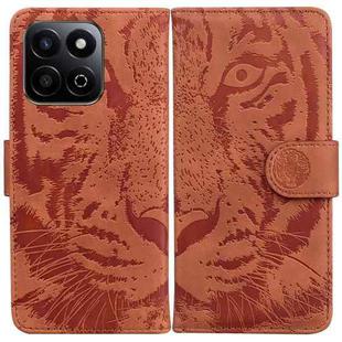 For Honor Play 60 Plus Tiger Embossing Pattern Flip Leather Phone Case(Brown)