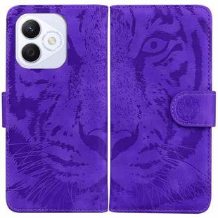 For Honor X60i Tiger Embossing Pattern Flip Leather Phone Case(Purple)