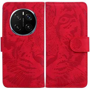 For Honor Magic7 Pro Tiger Embossing Pattern Flip Leather Phone Case(Red)