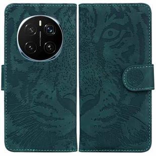 For Honor Magic7 Pro Tiger Embossing Pattern Flip Leather Phone Case(Green)