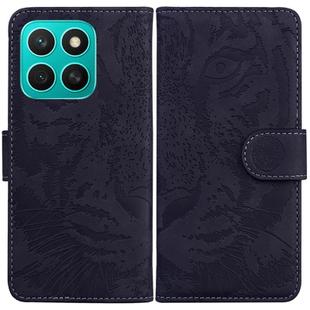 For Honor X8c 4G Tiger Embossing Pattern Flip Leather Phone Case(Black)