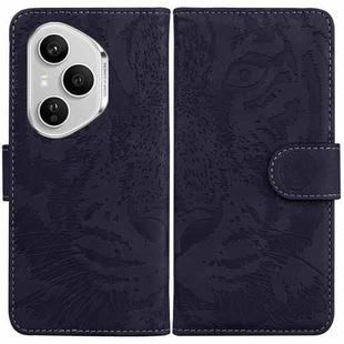 For Honor 400 Pro Global 160.8mm Tiger Embossing Pattern Flip Leather Phone Case(Black)
