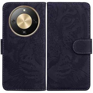 For Honor X70 5G Tiger Embossing Pattern Flip Leather Phone Case(Black)