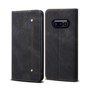For Nothing Phone 3a Denim Texture Casual Style Flip Leather Case(Black)