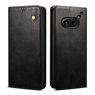 For Nothing Phone 2A Oil Wax Crazy Horse Texture Leather Phone Case(Black)