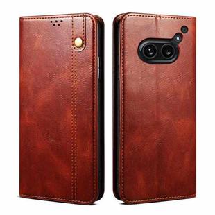 For Nothing Phone 2A Oil Wax Crazy Horse Texture Leather Phone Case(Brown)