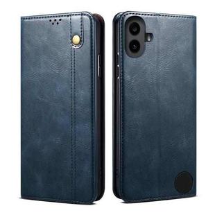 For Nothing CMF Phone 1 Oil Wax Crazy Horse Texture Leather Phone Case(Blue)