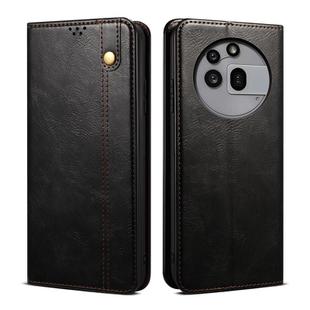 For Nothing Phone 3a Pro Oil Wax Crazy Horse Texture Leather Phone Case(Black)