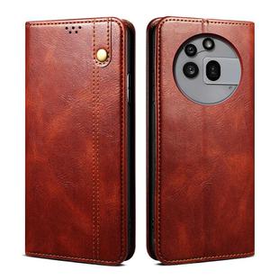 For Nothing Phone 3a Pro Oil Wax Crazy Horse Texture Leather Phone Case(Brown)