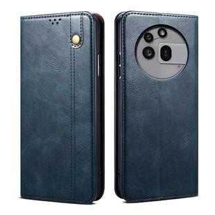 For Nothing Phone 3a Pro Oil Wax Crazy Horse Texture Leather Phone Case(Blue)