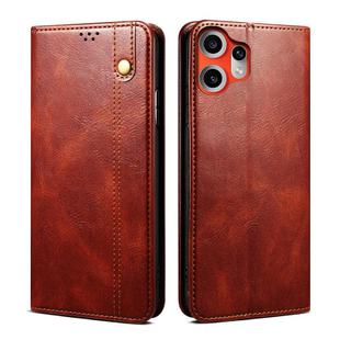 For Nothing CMF Phone 2 Pro Oil Wax Crazy Horse Texture Leather Phone Case(Brown)