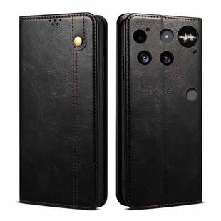 For Nothing Phone 3 Oil Wax Crazy Horse Texture Leather Phone Case(Black)
