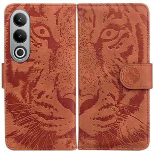 For OnePlus Nord CE4 5G Tiger Embossing Pattern Flip Leather Phone Case(Brown)