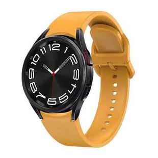 For Samsung Galaxy Watch 6 Solid Color Quick Release Silicone Watch Band(Yellow)