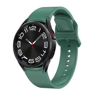 For Samsung Galaxy Watch 6 Solid Color Quick Release Silicone Watch Band(Army Green)