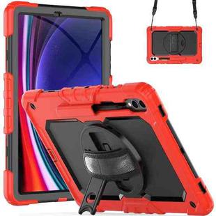 For Samsung Galaxy Tab S10+ / S9+ / S9 FE+ Silicone Hybrid PC Tablet Protective Case(Red+Black)