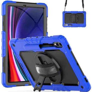 For Samsung Galaxy Tab S10+ / S9+ / S9 FE+ Silicone Hybrid PC Tablet Protective Case(Dark Blue+Black)