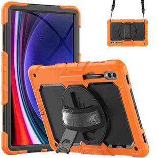 For Samsung Galaxy Tab S9 Ultra / S10 Ultra Silicone + PC Tablet Case(Orange+Black)