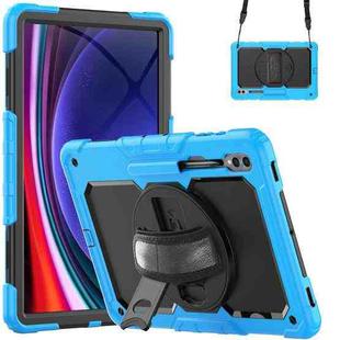 For Samsung Galaxy Tab S9 Ultra / S10 Ultra Silicone + PC Tablet Case(Light Blue+Black)