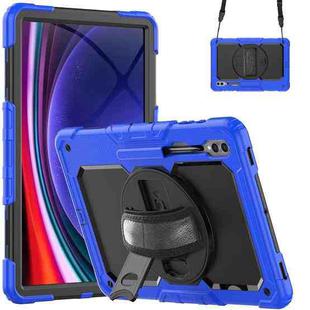 For Samsung Galaxy Tab S9 Ultra / S10 Ultra Silicone Hybrid PC Tablet Protective Case(Dark Blue+Black)