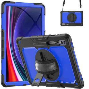 For Samsung Galaxy Tab S9 Ultra / S10 Ultra Silicone + PC Tablet Case(Black+Dark Blue)