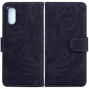 For Sony Xperia 5 V Tiger Embossing Pattern Flip Leather Phone Case(Black)