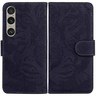 For Sony Xperia 1 VI Tiger Embossing Pattern Flip Leather Phone Case(Black)