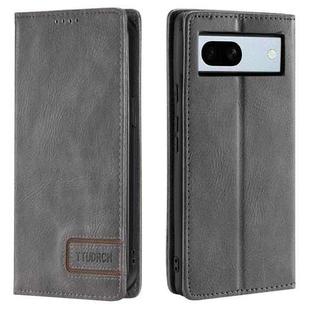 For Google Pixel 7a TTUDRCH RFID Retro Texture Leather Phone Case(Grey)