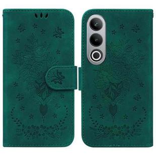 For OnePlus Nord CE4 5G Butterfly Rose Embossed Leather Phone Case(Green)