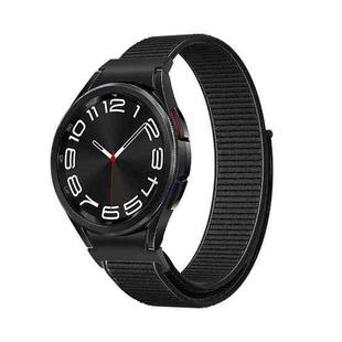 For Samsung Galaxy Watch 6 Woven Nylon Loop Watch Band(Black)