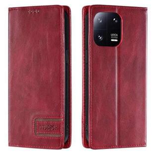 For Xiaomi 13 Pro TTUDRCH RFID Retro Texture Leather Phone Case(Red)