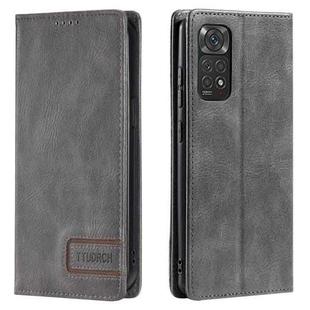 For Xiaomi Redmi Note 12S 4G Global TTUDRCH RFID Retro Texture Leather Phone Case(Grey)