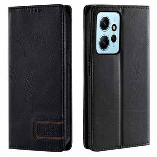 For Xiaomi Redmi Note 12 4G Global TTUDRCH RFID Retro Texture Leather Phone Case(Black)