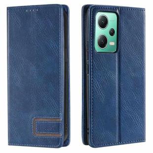 For Xiaomi Redmi Note 12 5G Global TTUDRCH RFID Retro Texture Leather Phone Case(Blue)