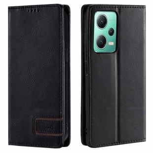 For Xiaomi Redmi Note 12 5G Global TTUDRCH RFID Retro Texture Leather Phone Case(Black)