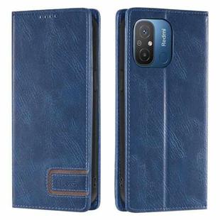 For Xiaomi Redmi 12C TTUDRCH RFID Retro Texture Leather Phone Case(Blue)