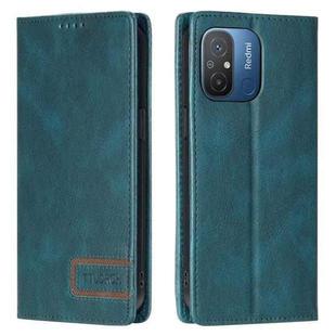 For Xiaomi Redmi 12C TTUDRCH RFID Retro Texture Leather Phone Case(Greem)