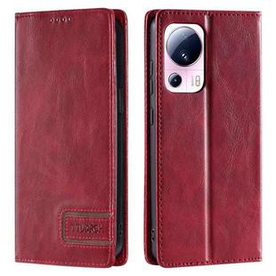 Xiaomi 13 Lite TTUDRCH RFID Retro Texture Leather Phone Case(Red)