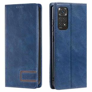 For Xiaomi Redmi Note 11 Pro 4G/5G Global TTUDRCH RFID Retro Texture Leather Phone Case(Blue)