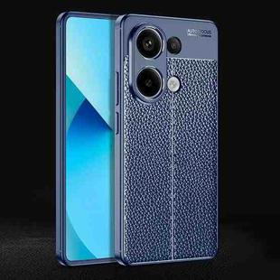 For Xiaomi Redmi Note 13 4G Litchi Texture Shockproof TPU Phone Case(Blue)