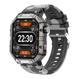 HAMTOD GW55 2.02 inch Screen IP68 Waterproof Smart Watch, Support Bluetooth Call / Heart Rate(Silver Frame)