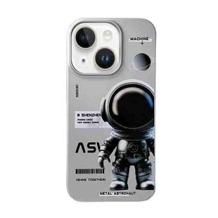 For iPhone 14 Plus Skin Feel Pattern PC Phone Case(Positive Metal Astronaut)