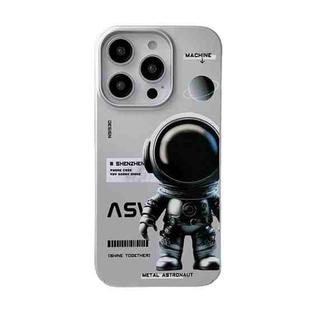 For iPhone 13 Pro Max Skin Feel Pattern PC Phone Case(Positive Metal Astronaut)