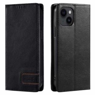 For iPhone 15 Plus TTUDRCH RFID Retro Texture Magnetic Leather Phone Case(Black)